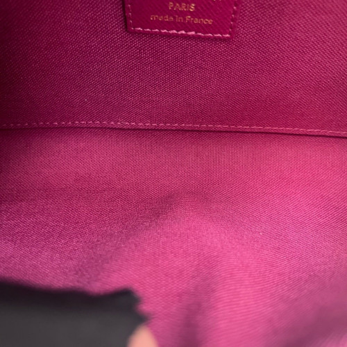 Louis Vuitton Pochette Felicie Chain Wallet Monogram Brown Fuchsia