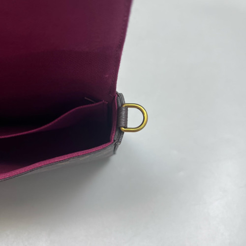 Louis Vuitton Pochette Felicie Chain Wallet Monogram Brown Fuchsia