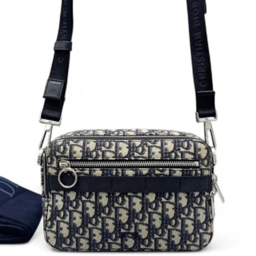 Dior Camera Case Oblique Calfskin Blue Black Beige