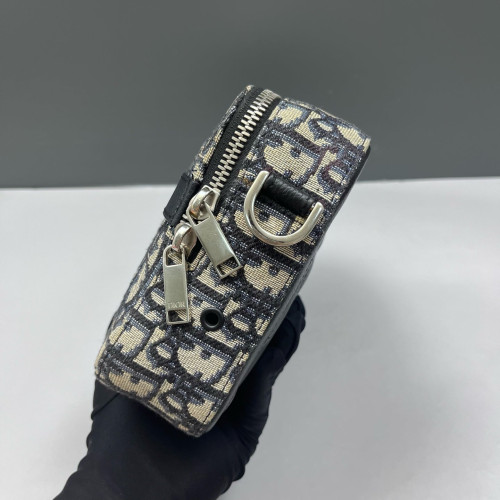 Dior Camera Case Oblique Calfskin Blue Black Beige