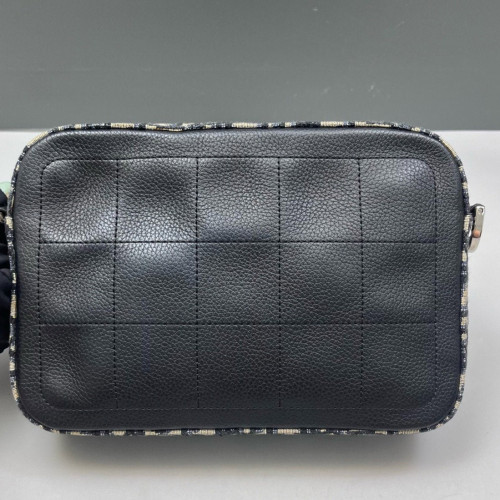 Dior Camera Case Oblique Calfskin Blue Black Beige