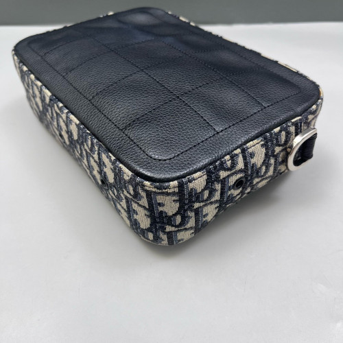 Dior Camera Case Oblique Calfskin Blue Black Beige