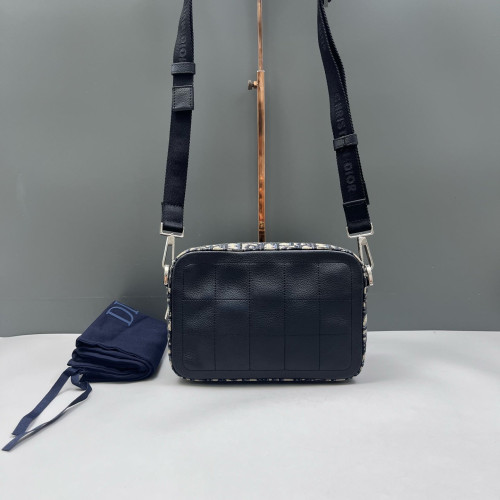 Dior Camera Case Oblique Calfskin Blue Black Beige