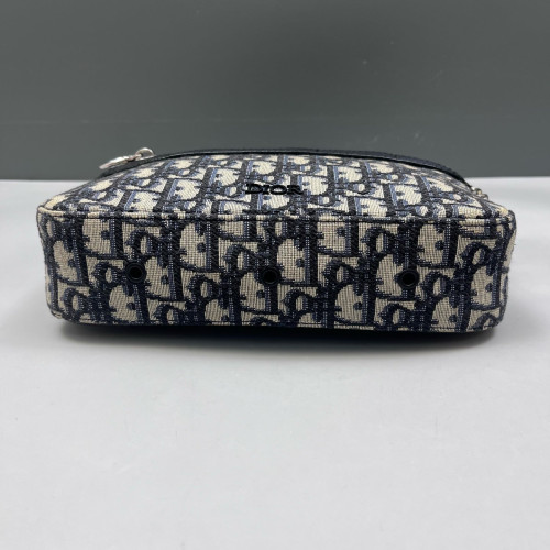 Dior Camera Case Oblique Calfskin Blue Black Beige