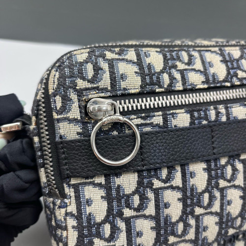Dior Camera Case Oblique Calfskin Blue Black Beige