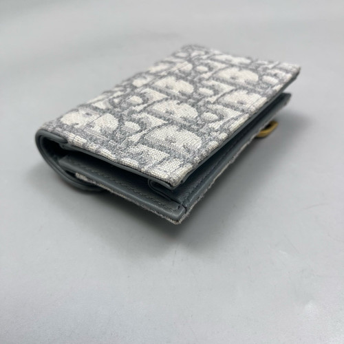Dior Saddle Bloom Card Holder Oblique Grey Dior Saddle Bloom Card Holder Oblique Grey
