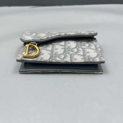 Dior Saddle Bloom Card Holder Oblique Grey Dior Saddle Bloom Card Holder Oblique Grey