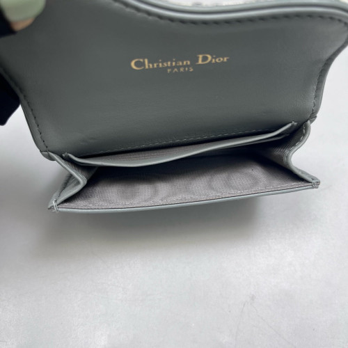 Dior Saddle Bloom Card Holder Oblique Grey Dior Saddle Bloom Card Holder Oblique Grey