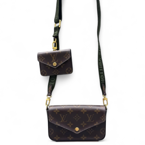 Louis Vuitton Felicie Strap & Go Monogram Brown Green