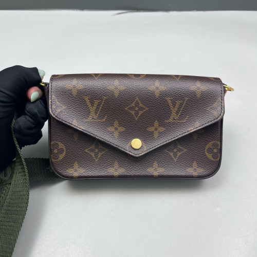 Louis Vuitton Felicie Strap & Go Monogram Brown Green