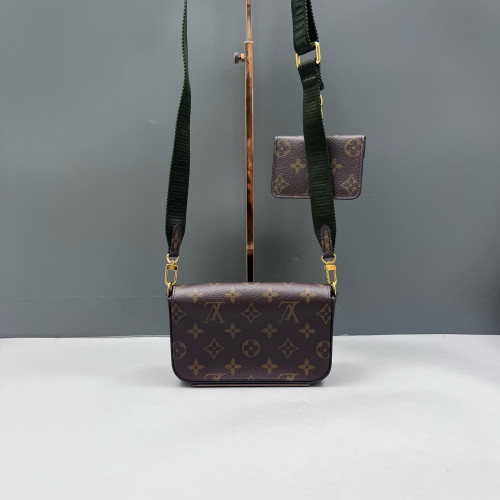 Louis Vuitton Felicie Strap & Go Monogram Brown Green