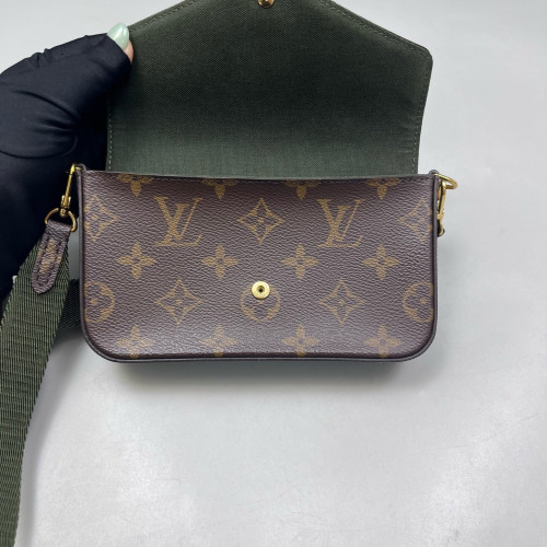 Louis Vuitton Felicie Strap & Go Monogram Brown Green