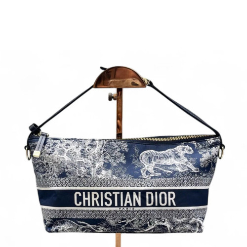 Dior Diortravel Nomad Pouch Canvas Navy Blue