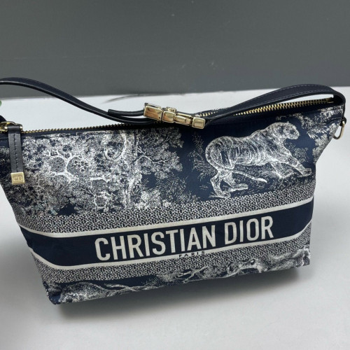 Dior Diortravel Nomad Pouch Canvas Navy Blue