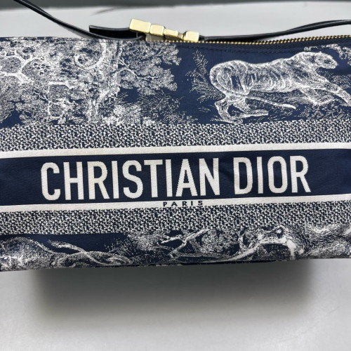 Dior Diortravel Nomad Pouch Canvas Navy Blue