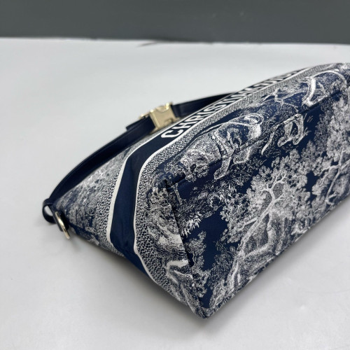 Dior Diortravel Nomad Pouch Canvas Navy Blue