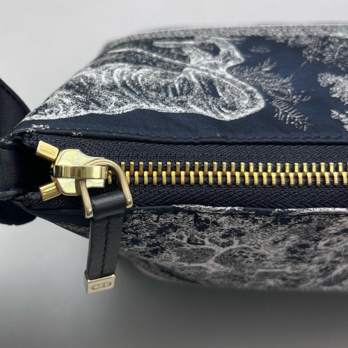 Dior Diortravel Nomad Pouch Canvas Navy Blue