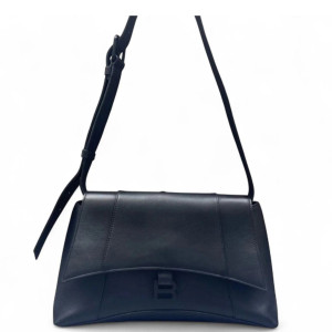 Balenciaga Downtown Shoulder Bag Smooth Calfskin Black