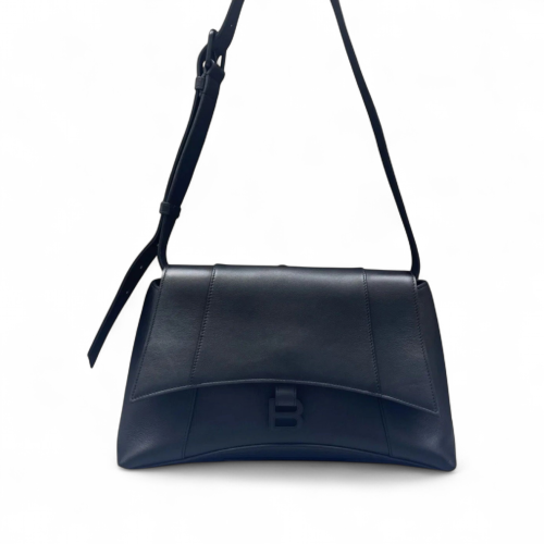 Balenciaga Downtown Shoulder Bag Smooth Calfskin Black