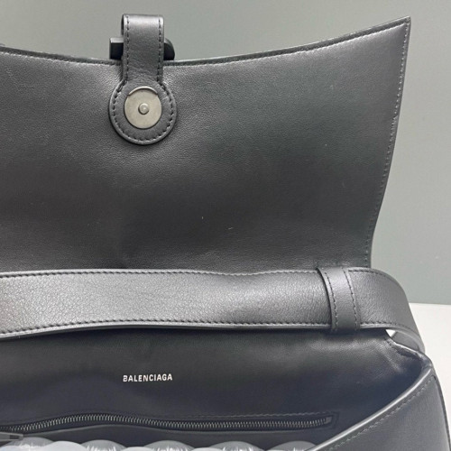 Balenciaga Downtown Shoulder Bag Smooth Calfskin Black