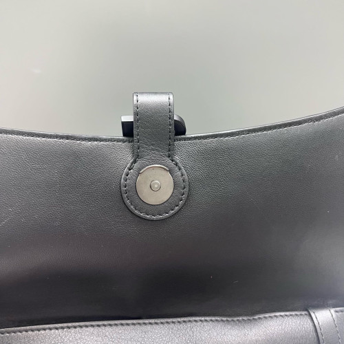 Balenciaga Downtown Shoulder Bag Smooth Calfskin Black