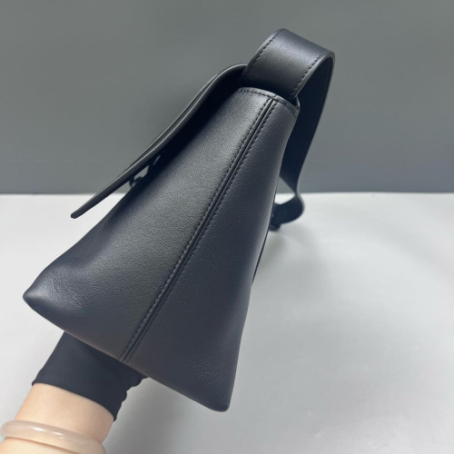 Balenciaga Downtown Shoulder Bag Smooth Calfskin Black