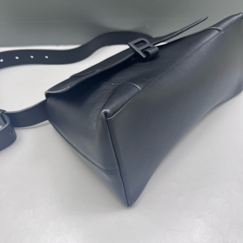 Balenciaga Downtown Shoulder Bag Smooth Calfskin Black