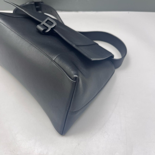 Balenciaga Downtown Shoulder Bag Smooth Calfskin Black