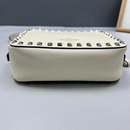 Valentino Rockstud Camera Case Calfskin Beige