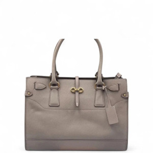 Salvatore Ferragamo Handbag Saffiano Calfskin Grey