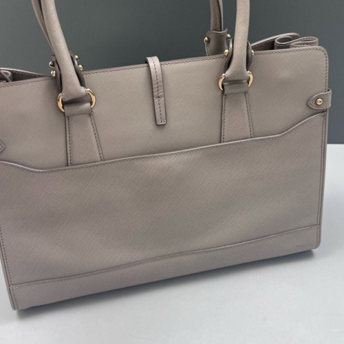 Salvatore Ferragamo Handbag Saffiano Calfskin Grey