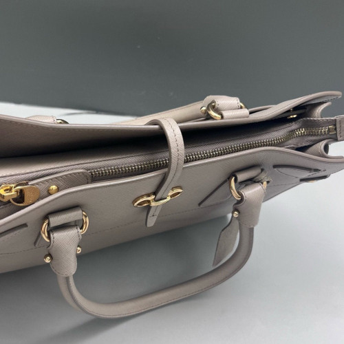 Salvatore Ferragamo Handbag Saffiano Calfskin Grey