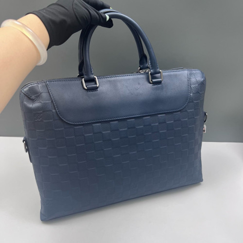 Louis Vuitton Avenue Soft Briefcase Damier Infini Blue