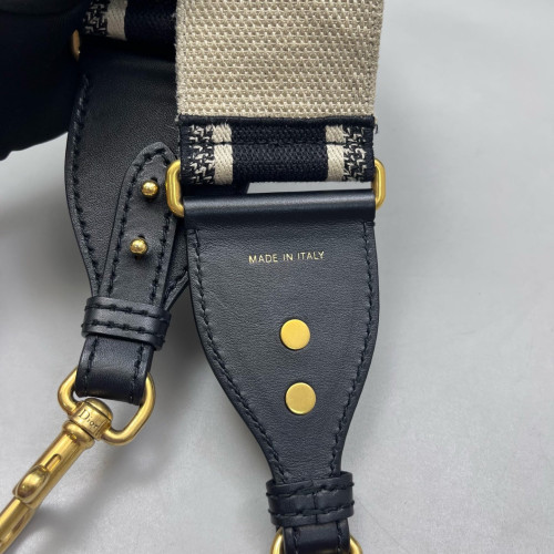Dior Small Saddle Bag Oblique Blue Beige