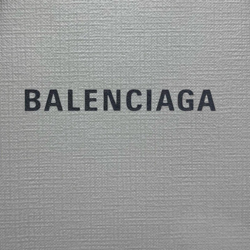 Balenciaga Logo Shopping Phone Holder Calfskin Grey