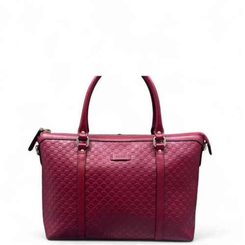 Gucci Tote Bag Microguccissima Red