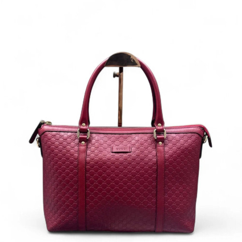 Gucci Tote Bag Microguccissima Red