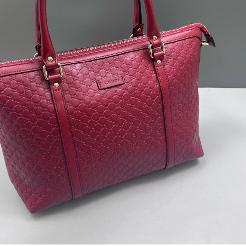 Gucci Tote Bag Microguccissima Red
