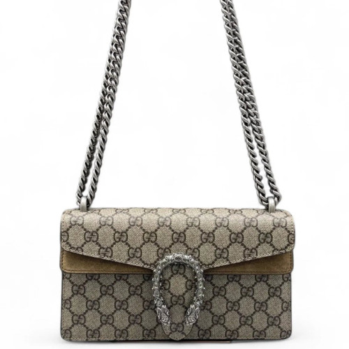 Gucci Small Dionysus GG Monogram Camel Beige Brown