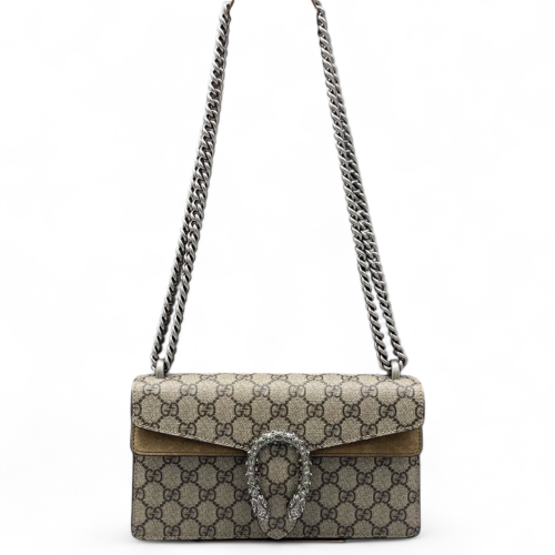 Gucci Small Dionysus GG Monogram Camel Beige Brown