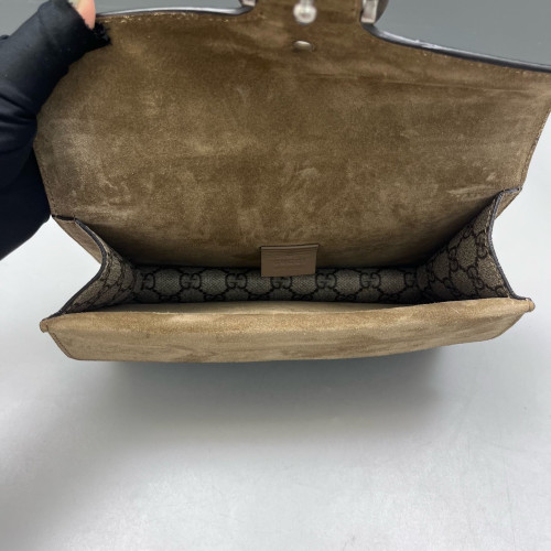 Gucci Small Dionysus GG Monogram Camel Beige Brown
