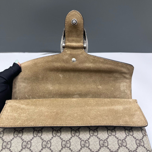 Gucci Small Dionysus GG Monogram Camel Beige Brown
