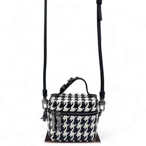 Dior Mini Top Handle Vanity Case Houndstooth Black White Dior Mini Top Handle Vanity Case Houndstooth Black White