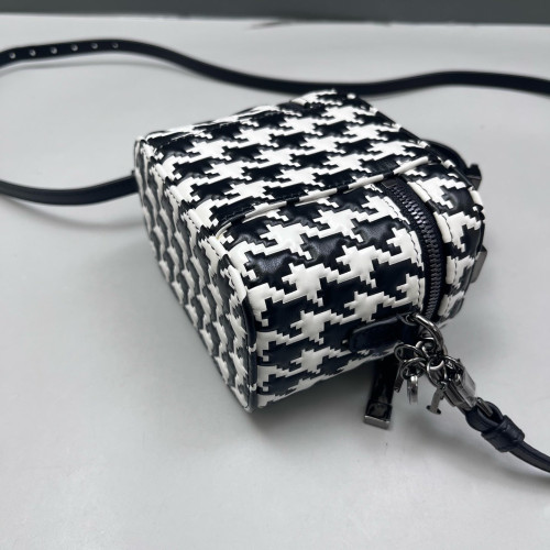 Dior Mini Top Handle Vanity Case Houndstooth Black White Dior Mini Top Handle Vanity Case Houndstooth Black White