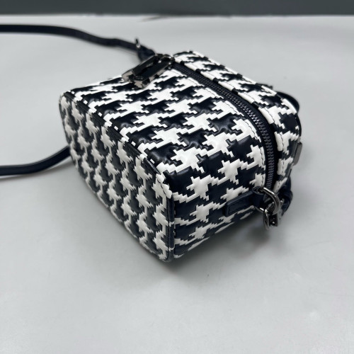 Dior Mini Top Handle Vanity Case Houndstooth Black White Dior Mini Top Handle Vanity Case Houndstooth Black White