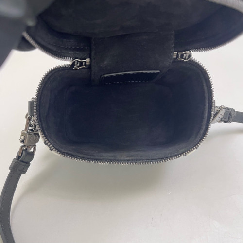 Dior Mini Top Handle Vanity Case Houndstooth Black White Dior Mini Top Handle Vanity Case Houndstooth Black White