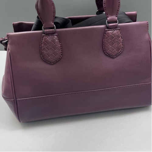 Bottega Veneta Two-Way Bag Calfskin Intrecciato Nappa Purple