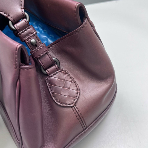 Bottega Veneta Two-Way Bag Calfskin Intrecciato Nappa Purple