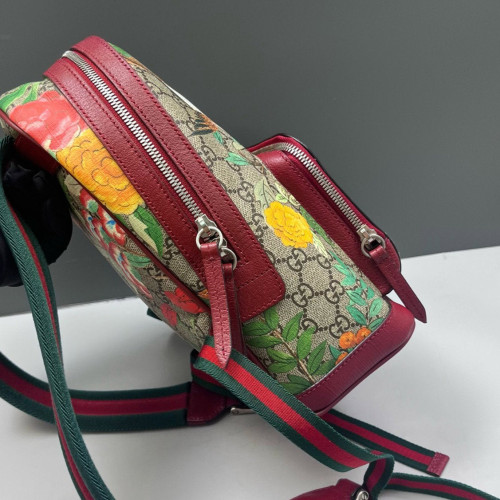 Gucci Backpack GG Supreme Monogram Beige Burgundy Green