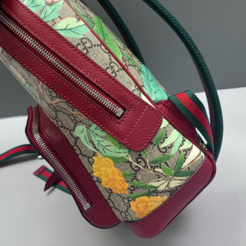 Gucci Backpack GG Supreme Monogram Beige Burgundy Green